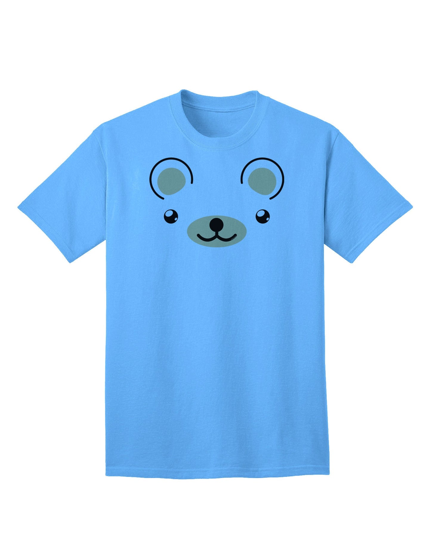 Kyu-T Ears Collection - Beartholomew Teddy Bear Premium Adult T-Shirt for the Discerning Shopper-Mens T-shirts-TooLoud-Aquatic-Blue-Small-Davson Sales