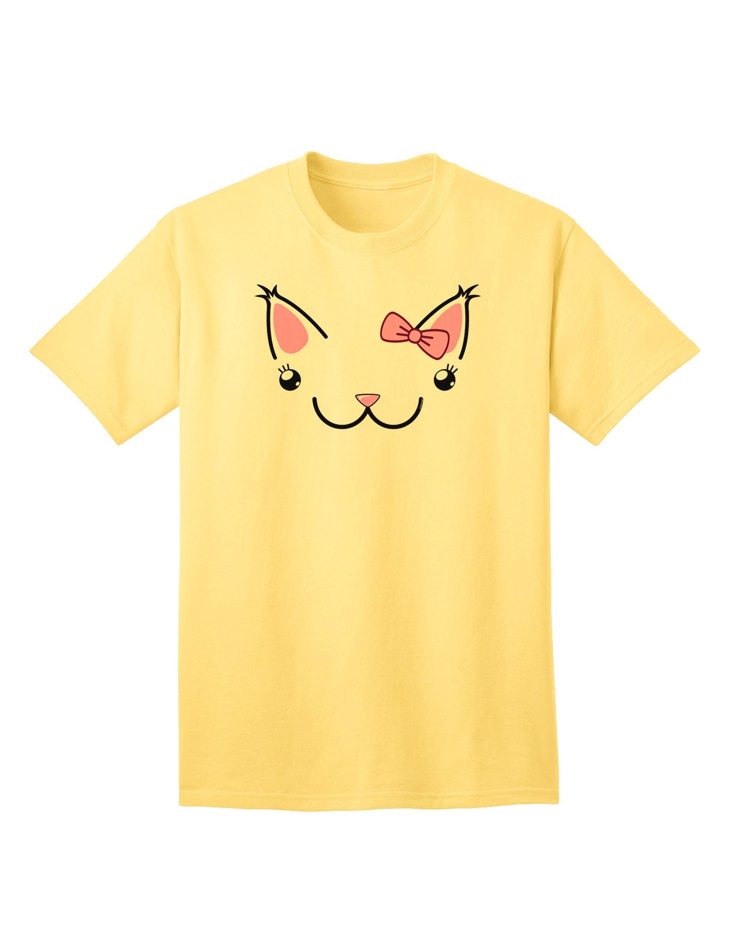 Kyu-T Ears Collection: Kawaia - The Adorable Girl Critter Adult T-Shirt for the Fashion-Forward Adult-Mens T-shirts-TooLoud-Yellow-Small-Davson Sales