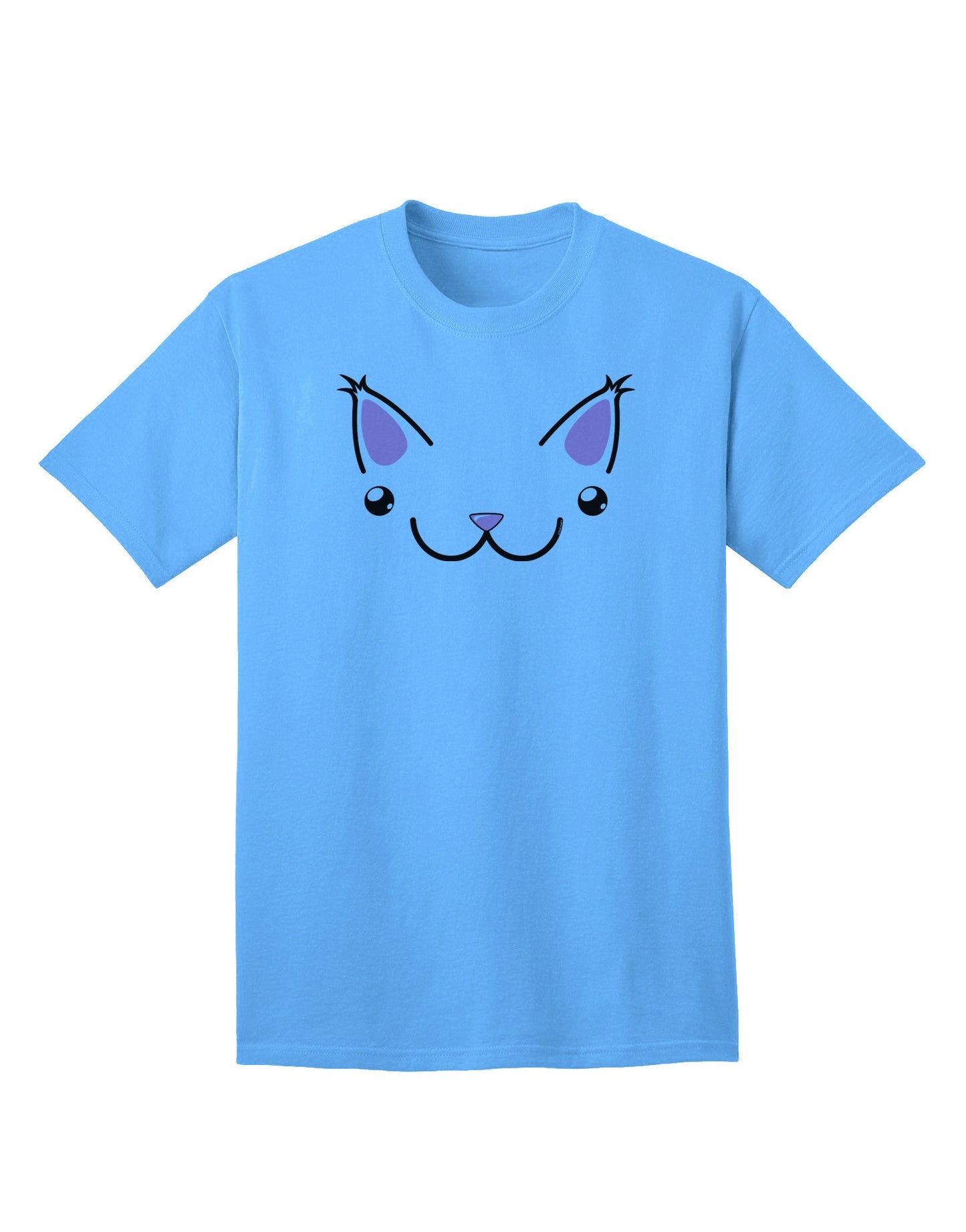 Kyu-T Ears - Kawa the Adorable Critter: Premium Adult T-Shirt Collection-Mens T-shirts-TooLoud-Aquatic-Blue-Small-Davson Sales