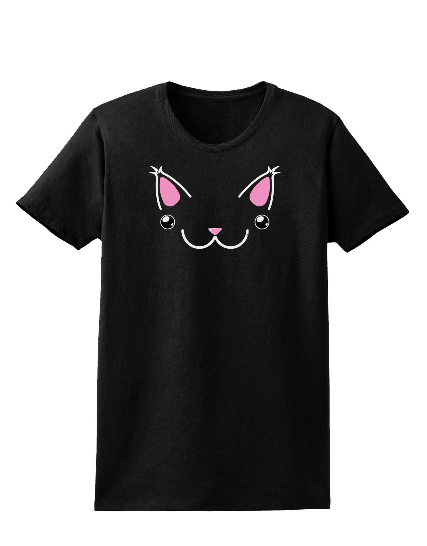 Kyu-T Ears - Kawa the Cute Critter Womens Dark T-Shirt-TooLoud-Black-X-Small-Davson Sales
