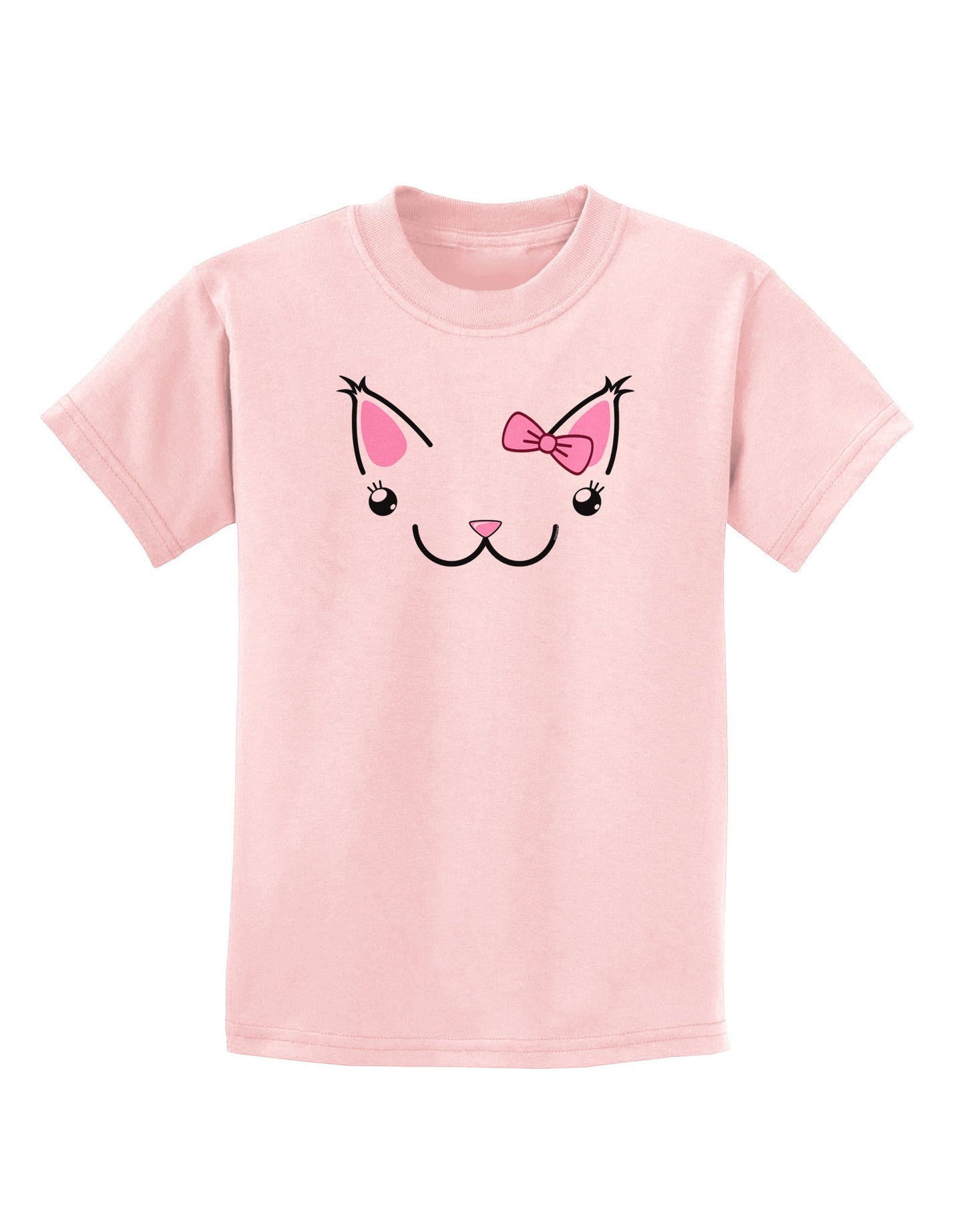 Kyu-T Ears - Kawaia the Cute Girl Critter Childrens T-Shirt-Childrens T-Shirt-TooLoud-PalePink-X-Small-Davson Sales