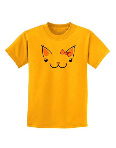 Kyu-T Ears - Kawaia the Cute Girl Critter Childrens T-Shirt-Childrens T-Shirt-TooLoud-Gold-X-Small-Davson Sales