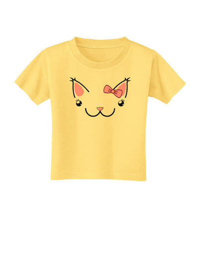 Kyu-T Ears - Kawaia the Cute Girl Critter Toddler T-Shirt-Toddler T-Shirt-TooLoud-Daffodil-Yellow-2T-Davson Sales