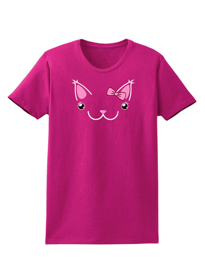 Kyu-T Ears - Kawaia the Cute Girl Critter Womens Dark T-Shirt-TooLoud-Hot-Pink-Small-Davson Sales