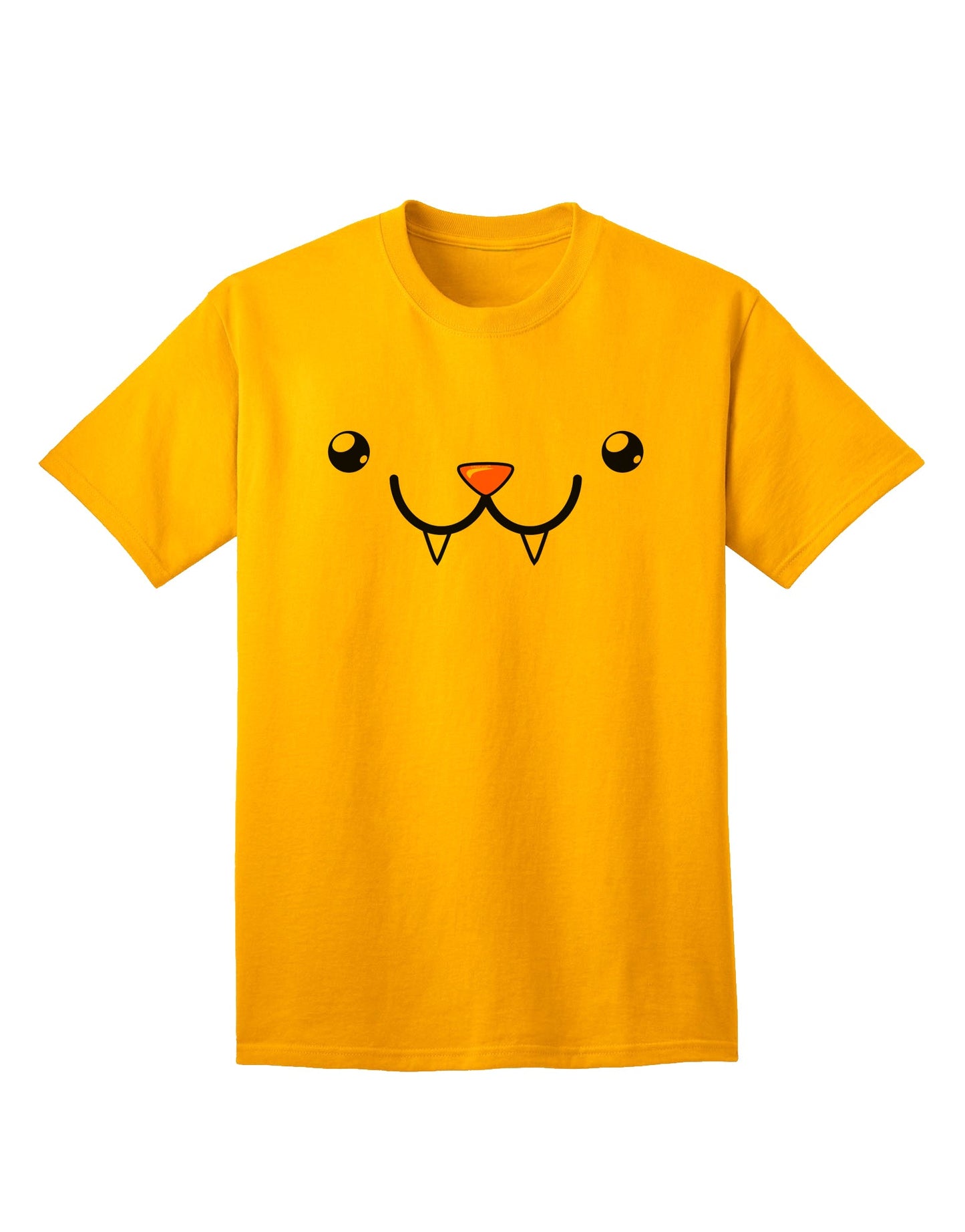Kyu-T Face - Adult T-Shirt featuring Fangs the Vampire Bat-Mens T-shirts-TooLoud-Gold-Small-Davson Sales