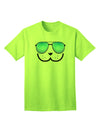 Kyu-T Face - Adult T-Shirt with Dewy Cool Sunglasses-Mens T-shirts-TooLoud-Neon-Green-Small-Davson Sales