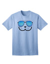 Kyu-T Face - Adult T-Shirt with Dewy Cool Sunglasses-Mens T-shirts-TooLoud-Light-Blue-Small-Davson Sales