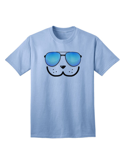 Kyu-T Face - Adult T-Shirt with Dewy Cool Sunglasses-Mens T-shirts-TooLoud-Light-Blue-Small-Davson Sales