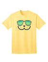 Kyu-T Face - Adult T-Shirt with Dewy Cool Sunglasses-Mens T-shirts-TooLoud-Yellow-Small-Davson Sales