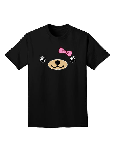 Kyu-T Face - Beartholomea Cute Girl Bear Adult Dark T-Shirt-Mens T-Shirt-TooLoud-Black-Small-Davson Sales