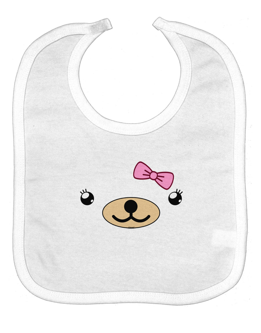 Kyu-T Face - Beartholomea Cute Girl Bear Baby Bib