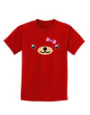 Kyu-T Face - Beartholomea Cute Girl Bear Childrens Dark T-Shirt-Childrens T-Shirt-TooLoud-Red-X-Small-Davson Sales