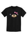 Kyu-T Face - Beartholomea Cute Girl Bear Childrens Dark T-Shirt-Childrens T-Shirt-TooLoud-Black-X-Small-Davson Sales