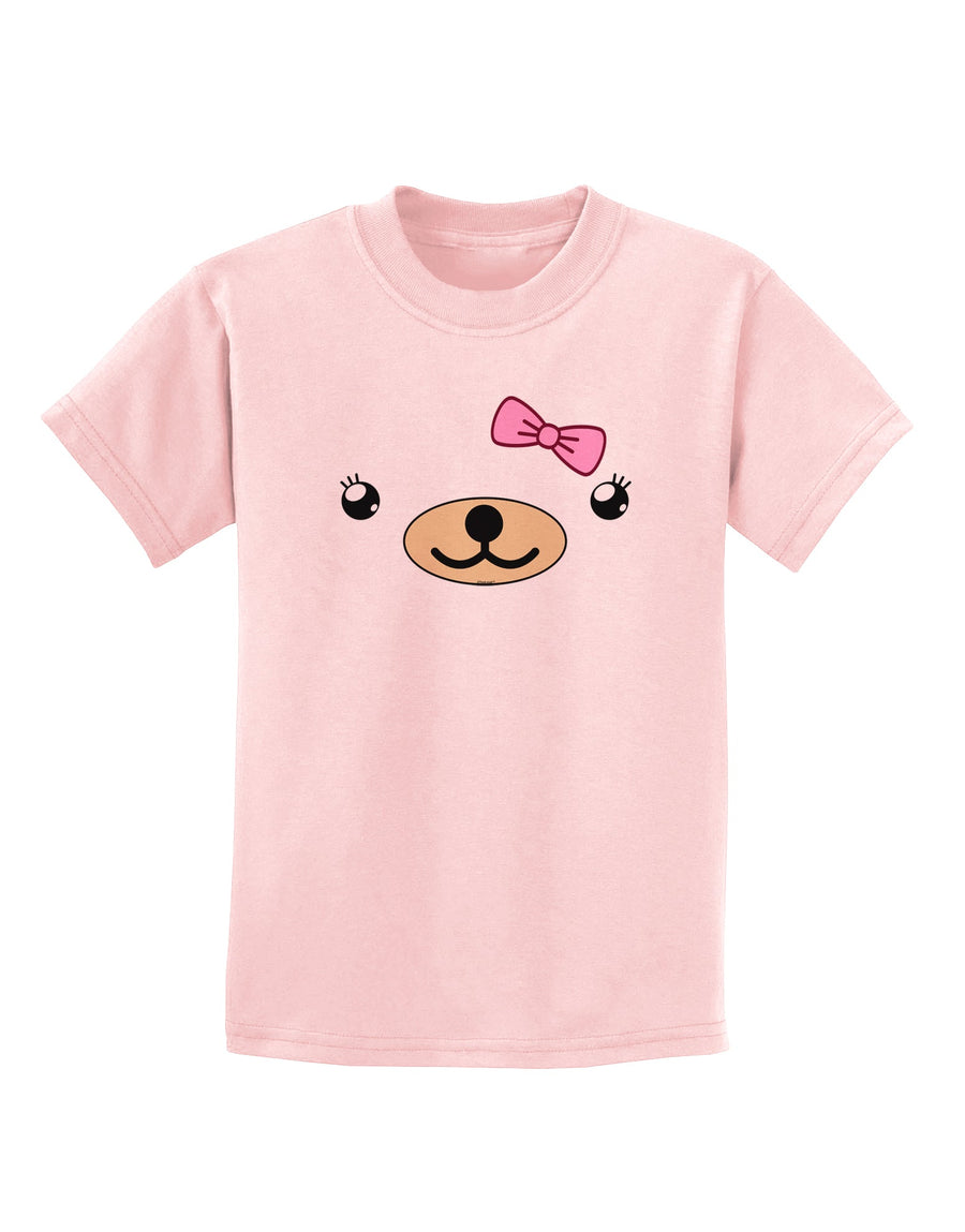 Kyu-T Face - Beartholomea Cute Girl Bear Childrens T-Shirt-Childrens T-Shirt-TooLoud-White-X-Small-Davson Sales