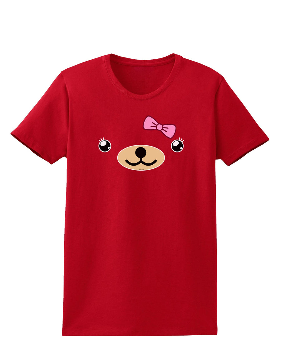 Kyu-T Face - Beartholomea Cute Girl Bear Womens Dark T-Shirt-TooLoud-Black-X-Small-Davson Sales