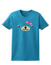 Kyu-T Face - Beartholomea Cute Girl Bear Womens Dark T-Shirt-TooLoud-Turquoise-X-Small-Davson Sales