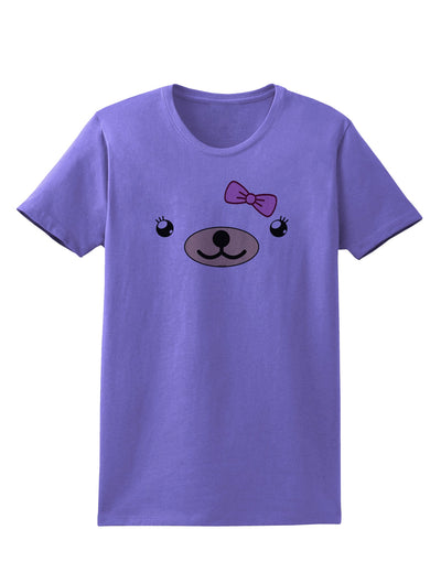 Kyu-T Face - Beartholomea Cute Girl Bear Womens T-Shirt-Womens T-Shirt-TooLoud-Violet-X-Small-Davson Sales