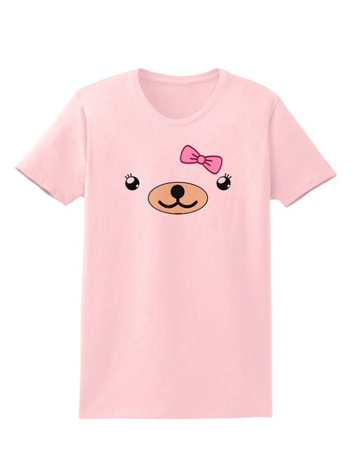 Kyu-T Face - Beartholomea Cute Girl Bear Womens T-Shirt-Womens T-Shirt-TooLoud-PalePink-X-Small-Davson Sales