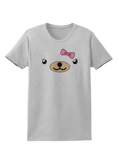 Kyu-T Face - Beartholomea Cute Girl Bear Womens T-Shirt-Womens T-Shirt-TooLoud-AshGray-X-Small-Davson Sales