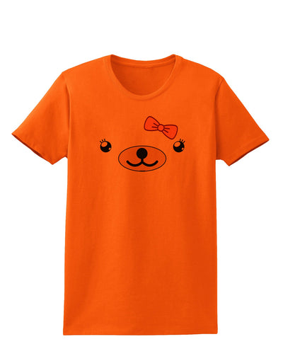 Kyu-T Face - Beartholomea Cute Girl Bear Womens T-Shirt-Womens T-Shirt-TooLoud-Orange-X-Small-Davson Sales