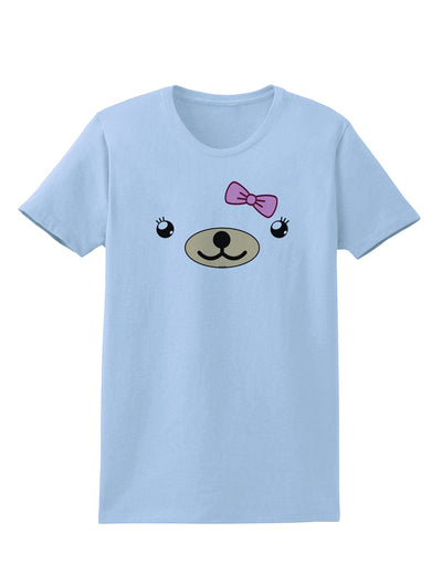 Kyu-T Face - Beartholomea Cute Girl Bear Womens T-Shirt-Womens T-Shirt-TooLoud-Light-Blue-X-Small-Davson Sales