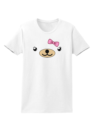 Kyu-T Face - Beartholomea Cute Girl Bear Womens T-Shirt-Womens T-Shirt-TooLoud-White-X-Small-Davson Sales