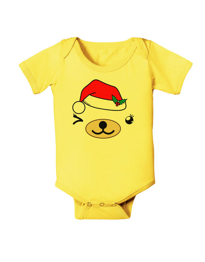 Kyu-T Face Beartholomea Santa Girl Bear Baby Romper Bodysuit-Baby Romper-TooLoud-Yellow-06-Months-Davson Sales