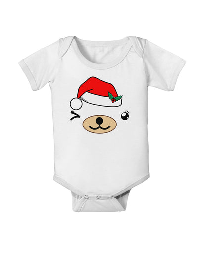 Kyu-T Face Beartholomea Santa Girl Bear Baby Romper Bodysuit-Baby Romper-TooLoud-White-06-Months-Davson Sales