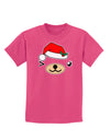 Kyu-T Face Beartholomea Santa Girl Bear Childrens Dark T-Shirt-Childrens T-Shirt-TooLoud-Sangria-X-Small-Davson Sales