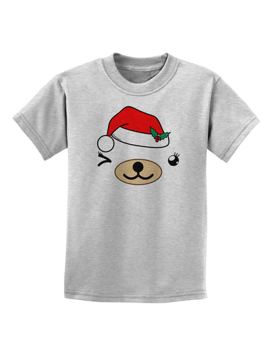 Kyu-T Face Beartholomea Santa Girl Bear Childrens T-Shirt-Childrens T-Shirt-TooLoud-AshGray-X-Small-Davson Sales