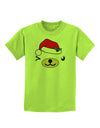 Kyu-T Face Beartholomea Santa Girl Bear Childrens T-Shirt-Childrens T-Shirt-TooLoud-Lime-Green-X-Small-Davson Sales