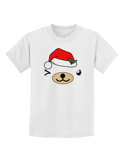 Kyu-T Face Beartholomea Santa Girl Bear Childrens T-Shirt-Childrens T-Shirt-TooLoud-White-X-Small-Davson Sales