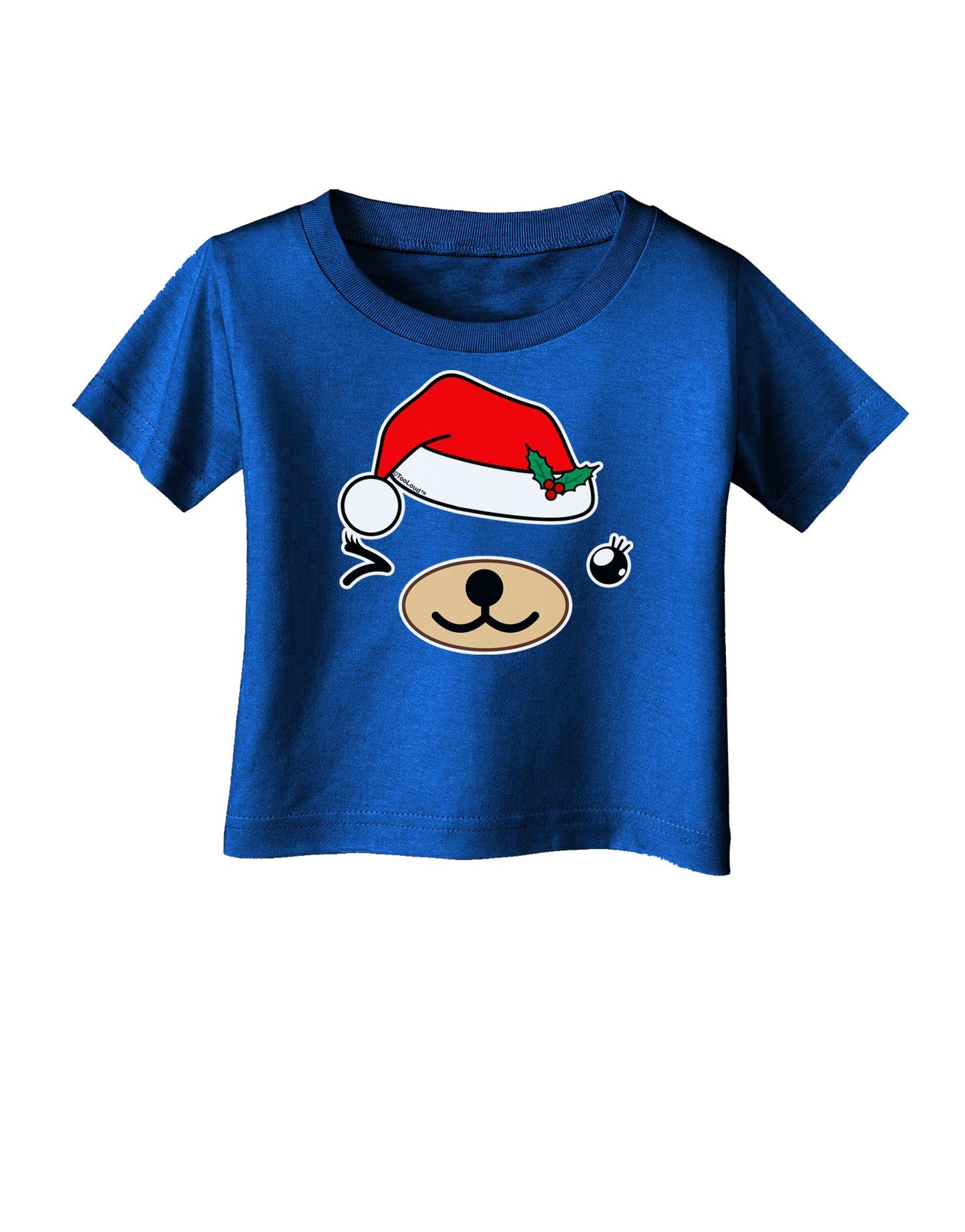 Kyu-T Face Beartholomea Santa Girl Bear Infant T-Shirt Dark-Infant T-Shirt-TooLoud-Royal-Blue-06-Months-Davson Sales