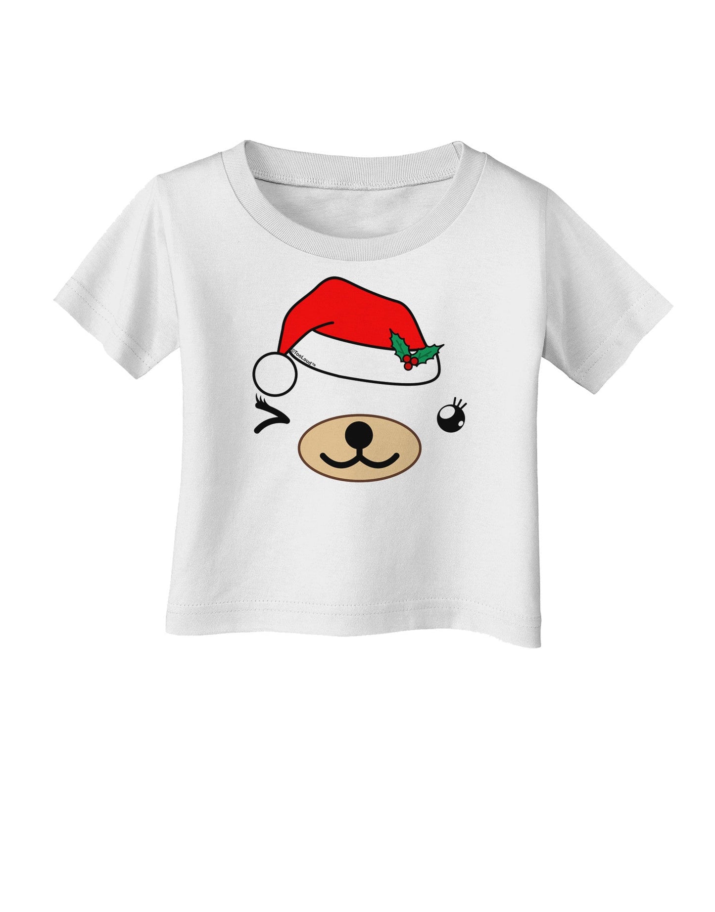 Kyu-T Face Beartholomea Santa Girl Bear Infant T-Shirt-Infant T-Shirt-TooLoud-White-06-Months-Davson Sales