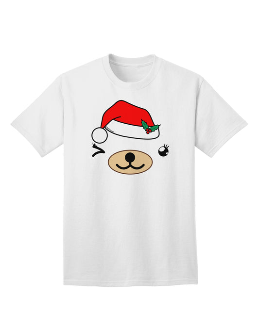 Kyu-T Face Beartholomea Santa Girl Bear - Premium Adult T-Shirt for Festive Season-Mens T-shirts-TooLoud-White-Small-Davson Sales