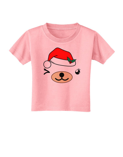 Kyu-T Face Beartholomea Santa Girl Bear Toddler T-Shirt-Toddler T-Shirt-TooLoud-Candy-Pink-2T-Davson Sales