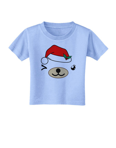 Kyu-T Face Beartholomea Santa Girl Bear Toddler T-Shirt-Toddler T-Shirt-TooLoud-Aquatic-Blue-2T-Davson Sales