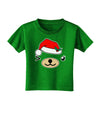 Kyu-T Face Beartholomea Santa Girl Bear Toddler T-Shirt Dark-Toddler T-Shirt-TooLoud-Clover-Green-2T-Davson Sales