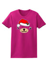 Kyu-T Face Beartholomea Santa Girl Bear Womens Dark T-Shirt-TooLoud-Hot-Pink-Small-Davson Sales