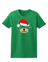 Kyu-T Face Beartholomea Santa Girl Bear Womens Dark T-Shirt-TooLoud-Kelly-Green-X-Small-Davson Sales