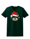 Kyu-T Face Beartholomea Santa Girl Bear Womens Dark T-Shirt-TooLoud-Forest-Green-Small-Davson Sales