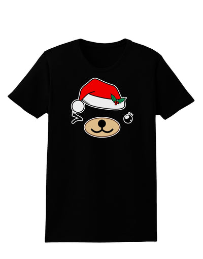 Kyu-T Face Beartholomea Santa Girl Bear Womens Dark T-Shirt-TooLoud-Black-X-Small-Davson Sales