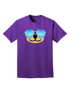 Kyu-T Face - Beartholomew Cool Sunglasses Adult Dark T-Shirt-Mens T-Shirt-TooLoud-Purple-Small-Davson Sales