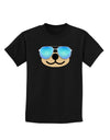 Kyu-T Face - Beartholomew Cool Sunglasses Childrens Dark T-Shirt-Childrens T-Shirt-TooLoud-Black-X-Small-Davson Sales