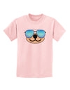 Kyu-T Face - Beartholomew Cool Sunglasses Childrens T-Shirt-Childrens T-Shirt-TooLoud-PalePink-X-Small-Davson Sales