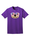 Kyu-T Face - Beartholomew Patriotic Sunglasses Adult Dark T-Shirt-Mens T-Shirt-TooLoud-Purple-Small-Davson Sales