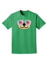 Kyu-T Face - Beartholomew Patriotic Sunglasses Adult Dark T-Shirt-Mens T-Shirt-TooLoud-Kelly-Green-Small-Davson Sales