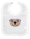 Kyu-T Face - Beartholomew Patriotic Sunglasses Baby Bib