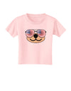 Kyu-T Face - Beartholomew Patriotic Sunglasses Toddler T-Shirt-Toddler T-Shirt-TooLoud-Light-Pink-2T-Davson Sales