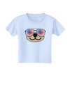 Kyu-T Face - Beartholomew Patriotic Sunglasses Toddler T-Shirt-Toddler T-Shirt-TooLoud-Light-Blue-2T-Davson Sales